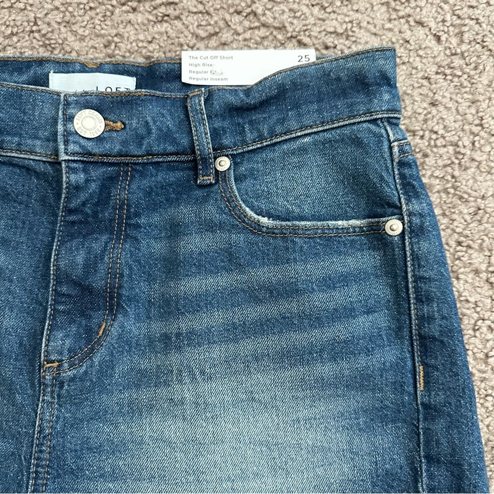 Loft The Cut Off Denim Short Womens Size 25 - Picture 2 of 12